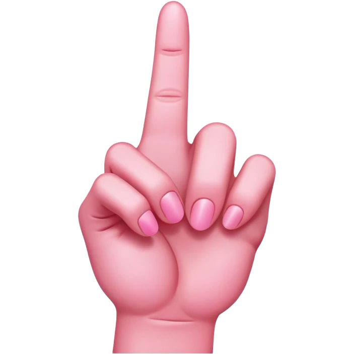 pink skin middle finger emoji