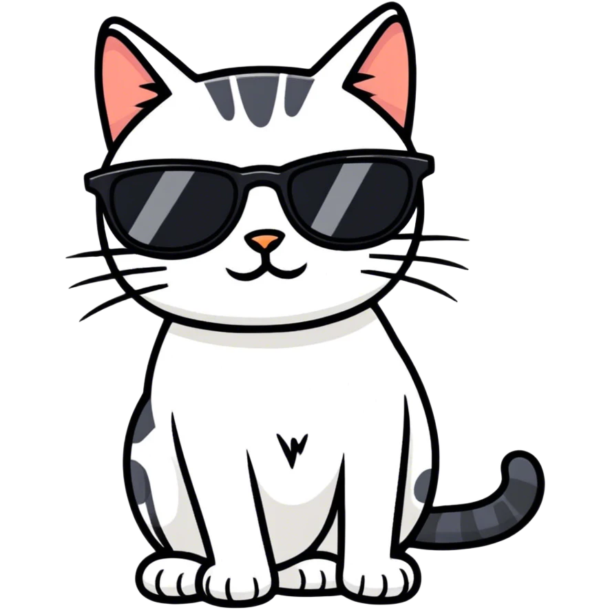 Cat with sunglasses emoji