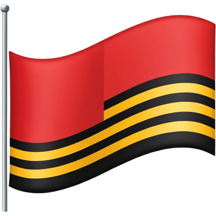 Creat an flag win red and black colour emoji