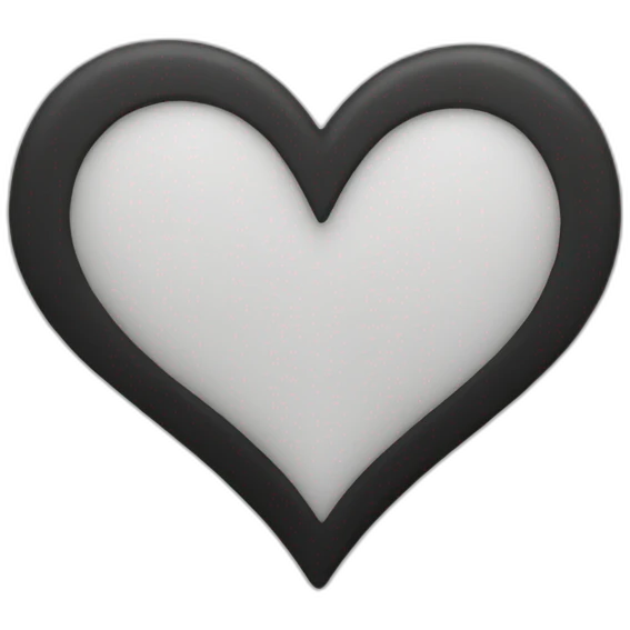 Black and white heart emoji