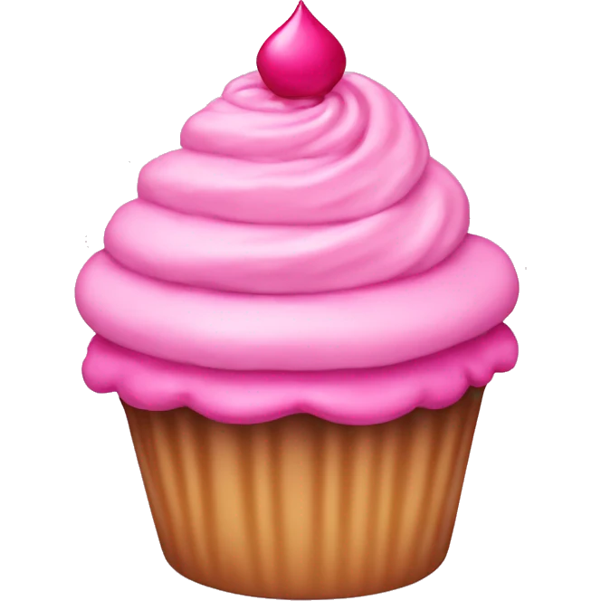 Pink extravagant cupcake emoji