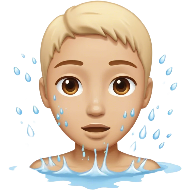 Splash on to face emoji