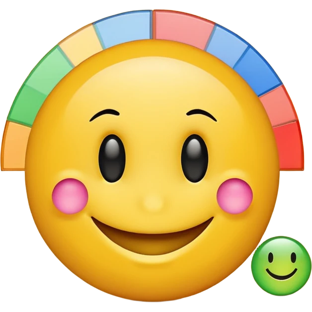 smiley with data charts emoji