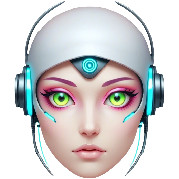 neon cyberpunk style cyber eyes emoji