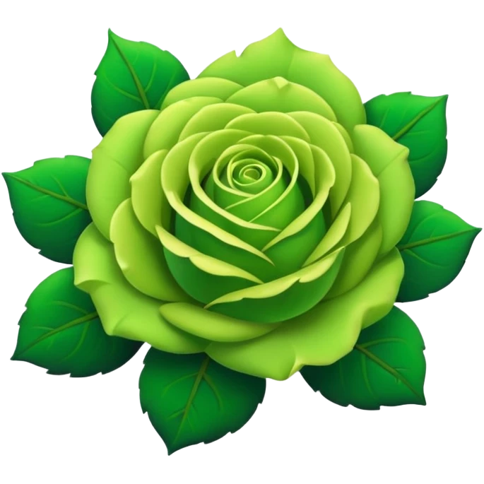 Green Rose emoji