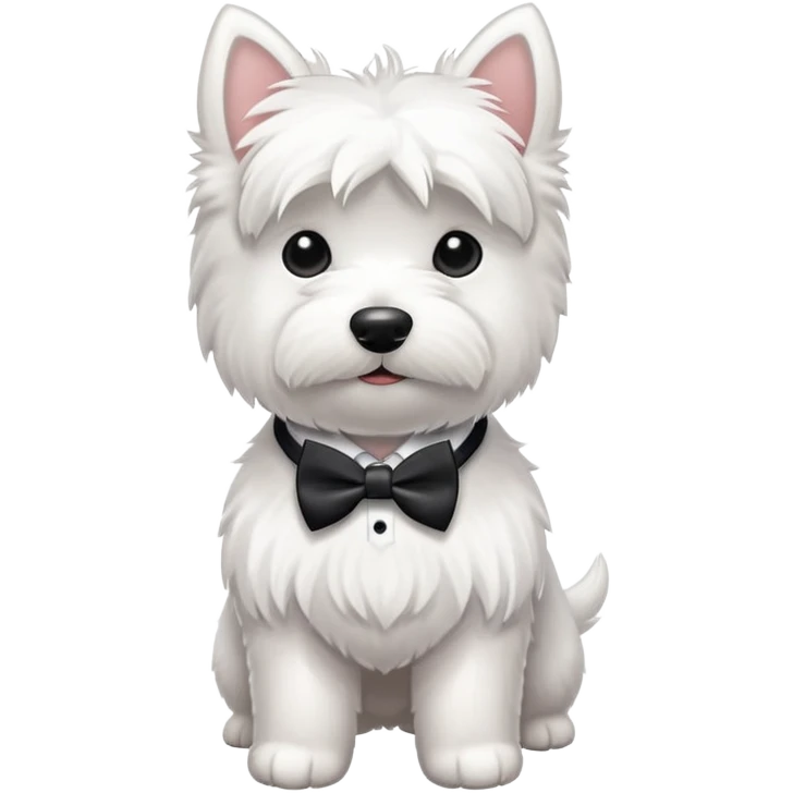 Westie wearing bow tie emoji