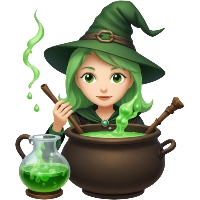 green witch cooking potion emoji