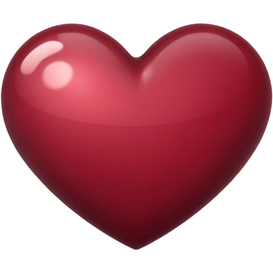corazón de color vinotinto emoji