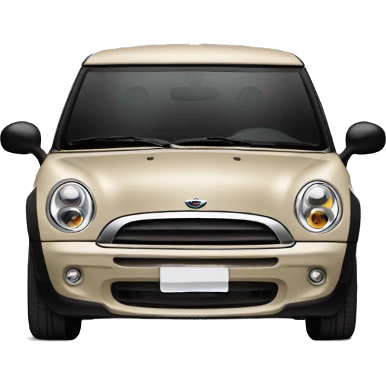 All beige mini Cooper  emoji