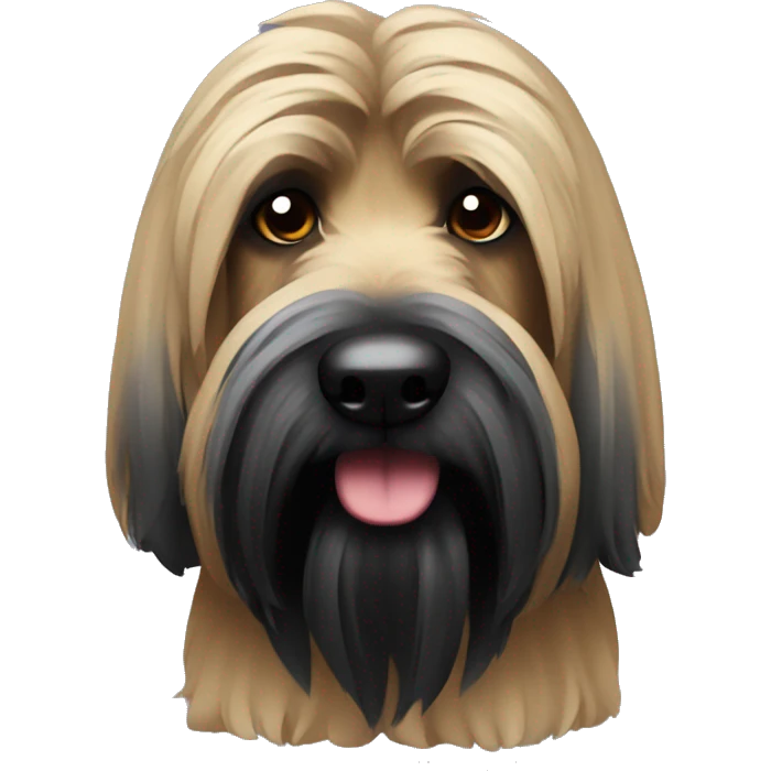 Briard noir emoji
