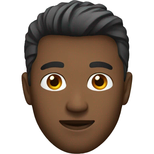 men's headshot with shoulder emoji