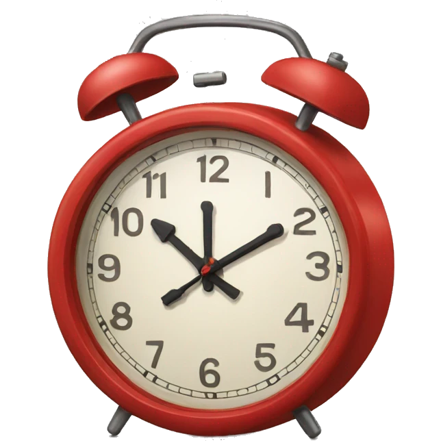 red clock emoji