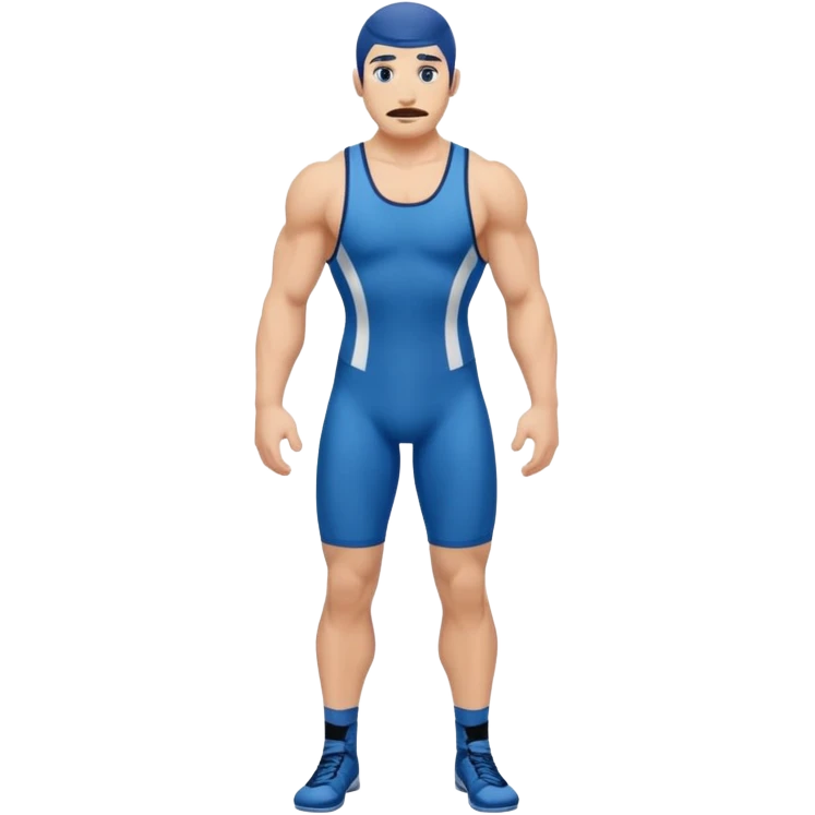 blue wrestling singlet emoji