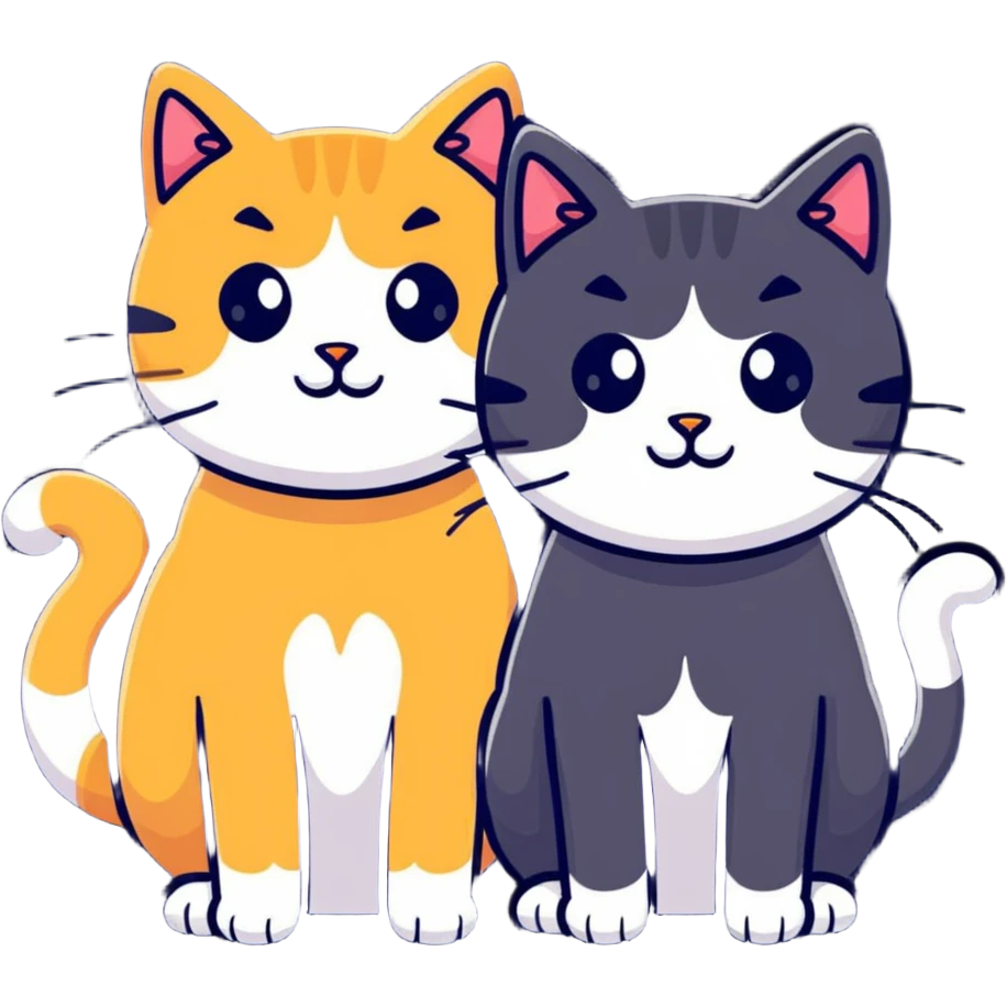 Una pareja de gatos  emoji