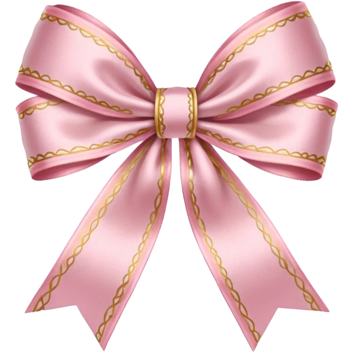 light pink rococo ribbon emoji
