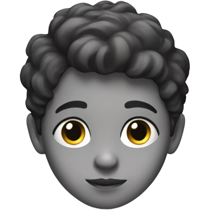 monochrome portrait of a boy emoji