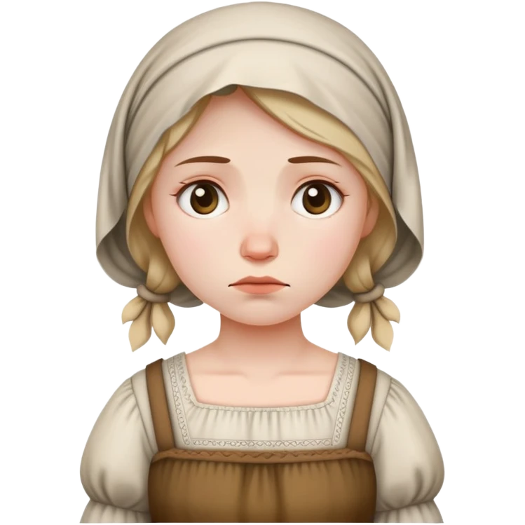 Peasant woman sad emoji