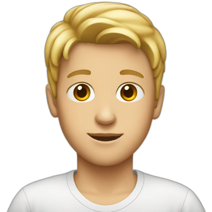 white boy wearing a t shirt emoji