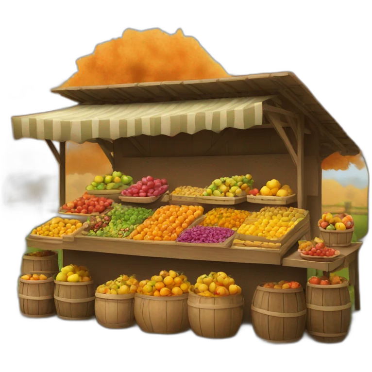 autumnal-market-stall-selling-software emoji