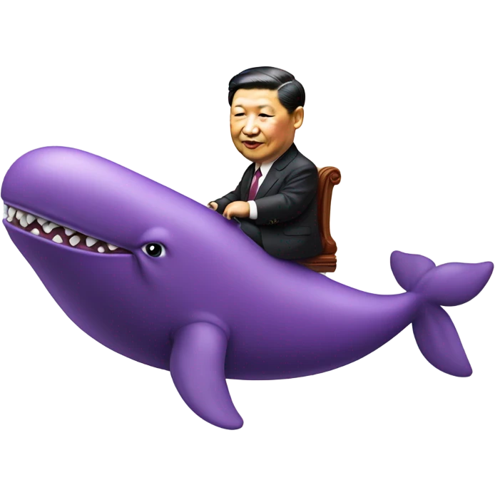xi jinping riding purple whale emoji