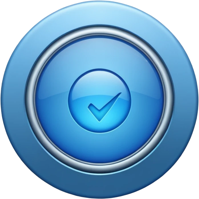 Badge certification insta en bleu emoji