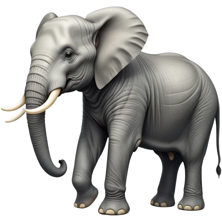 cinematic-elephant-realistic-full-body-standing-emoji,-massive-frame-calmly-balanced,-long-trunk-curled-slightly,-head-tilted-dramatically,-wrinkled-grey-skin,-majestic-tusks-catching-the-light,-simplified-yet-realistic-focused-features,-highly-detailed,-glowing-with-an-almost-sarcastic-glow emoji