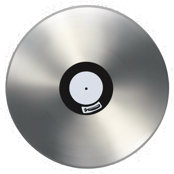 whie vinyl record emoji