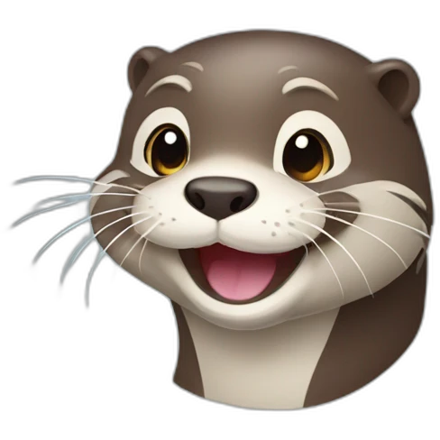 cheerful otter emoji