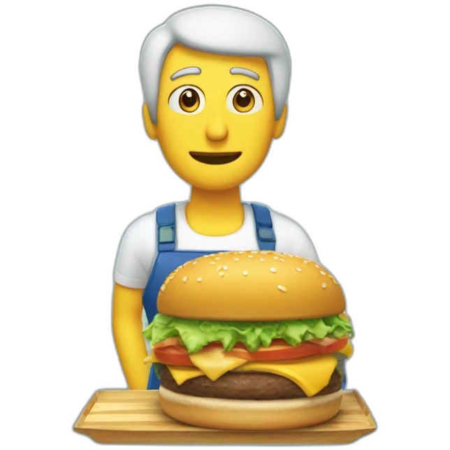 Bob l'éponge qui mange un burger emoji