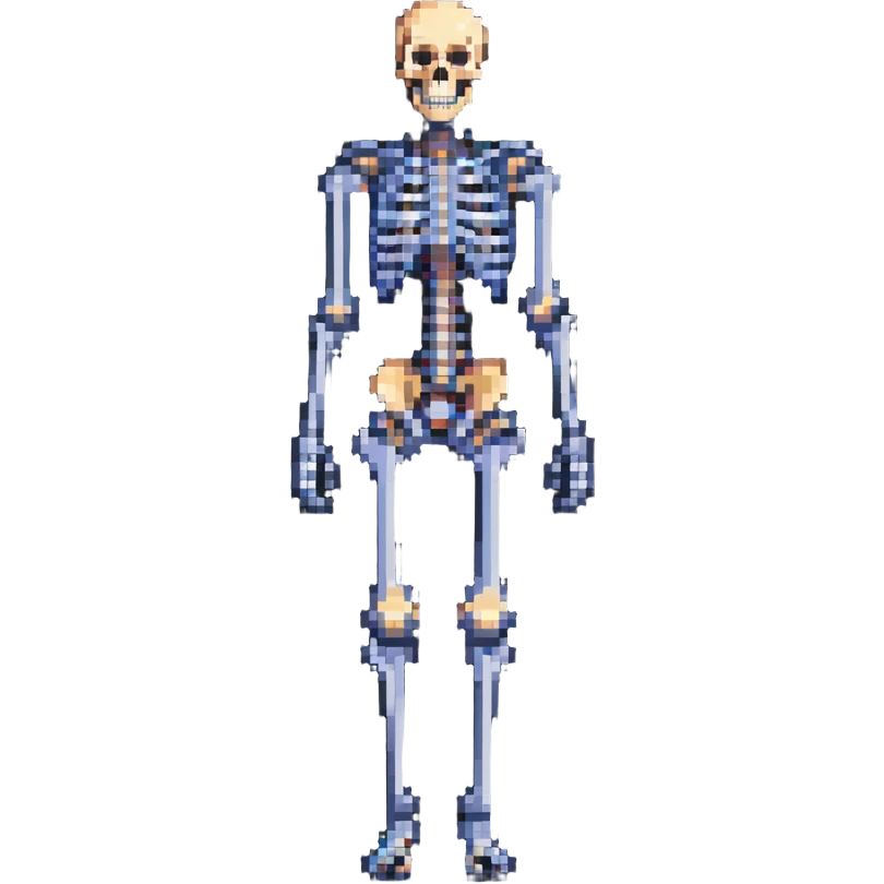 knee bones anatomy, skeletal joint emoji