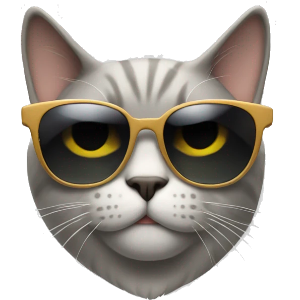 Cat with sunglasses emoji