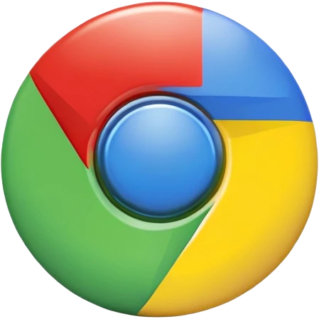 Google Chrome browser logo, clean modern style emoji