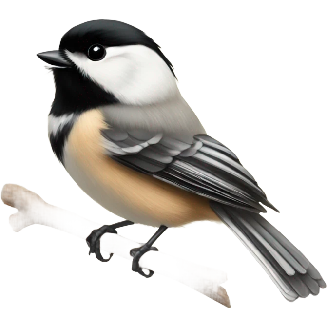 Black capped chickadee emoji