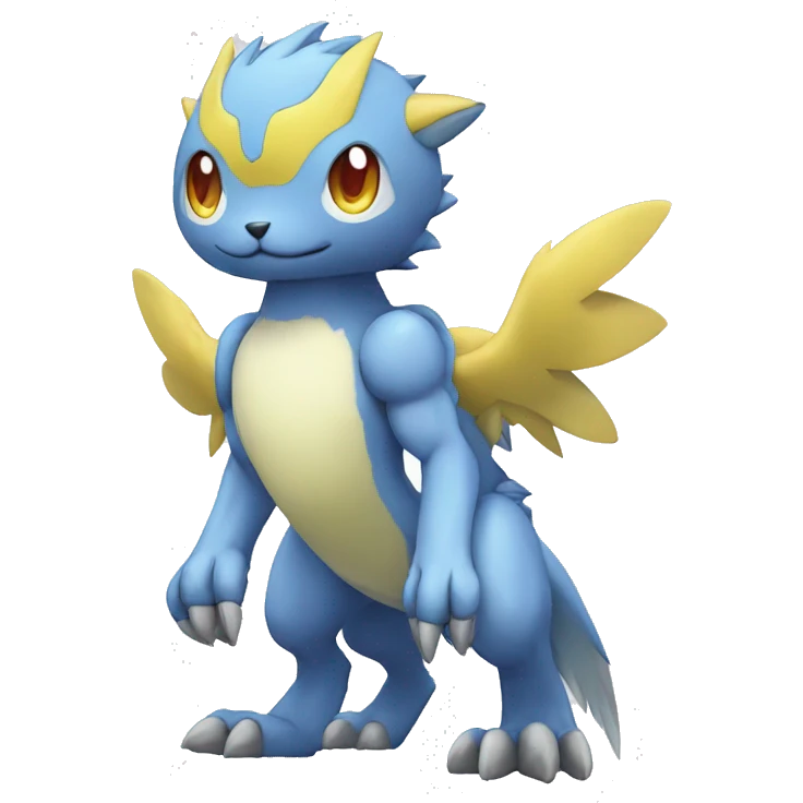 Kawaii cool Digimon-Fakemon-animal full body emoji