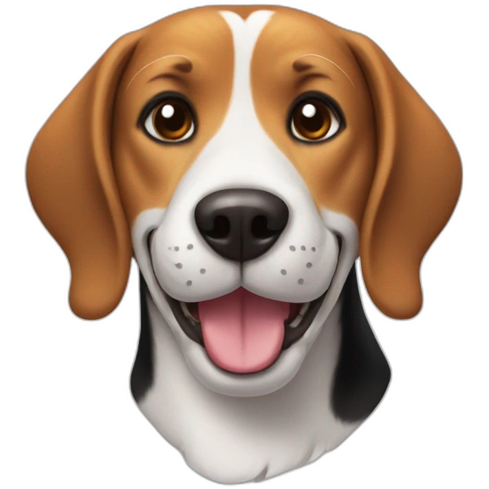 beagle dog smiling emoji
