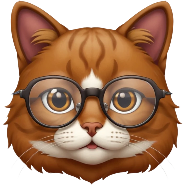 Cat wearing glasses  emoji