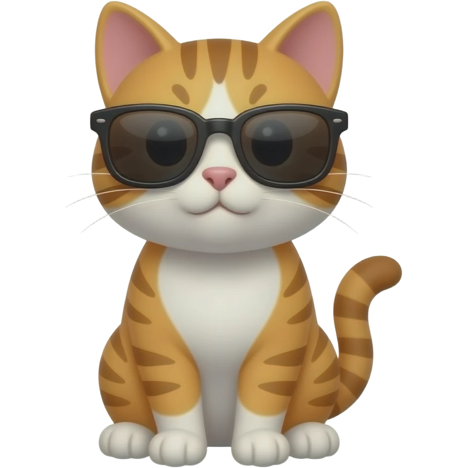 Cat wearing sunglasses emoji