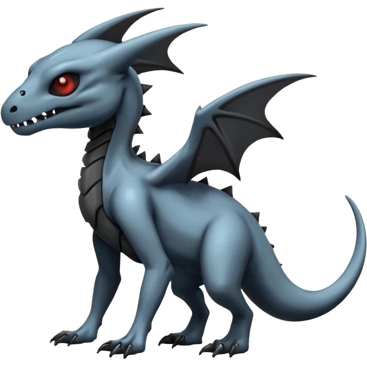 Nebulae Gothic Spooky Evil Futuristic Shiny Salandit-Cubone-Duskull-Noibat-Fakémon-hybrid-creature (full body)  emoji