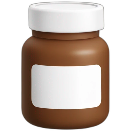 Brown vitamin pot with white lid emoji