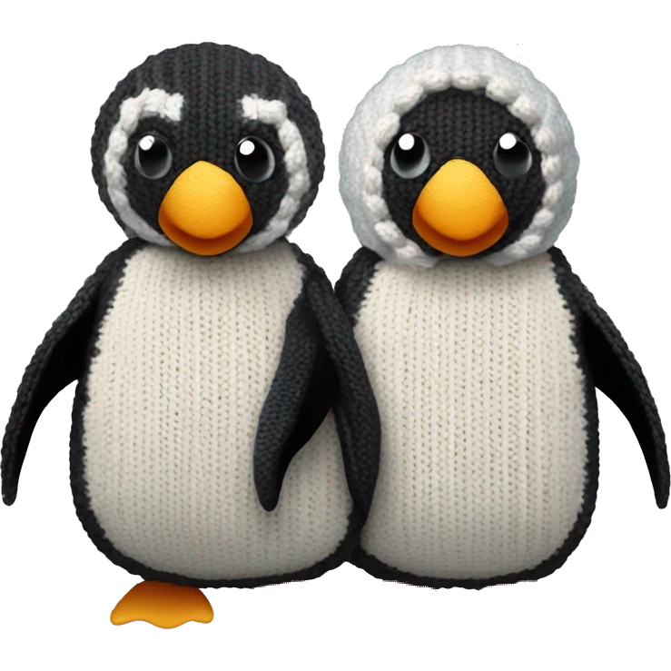 pregnant transgender penguins wearing the Hand knitted his boyfriend made emoji