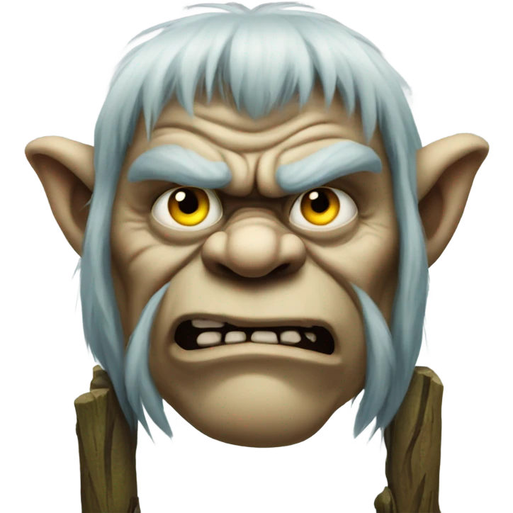 Grumpy bridge troll emoji