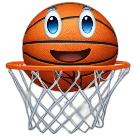 Basketbal met ogen emoji