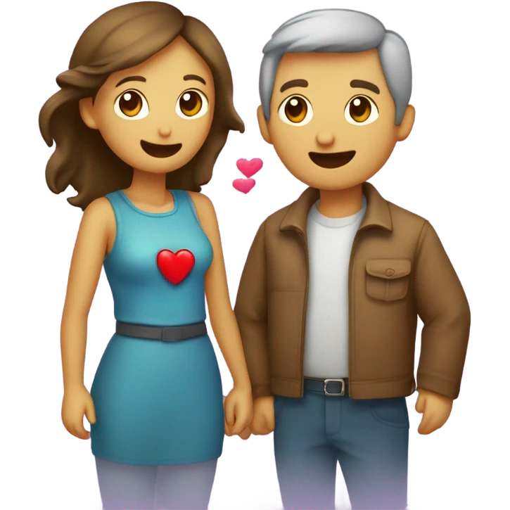 Pareja de osos abrazados y con un corazón en medio de ellos  emoji