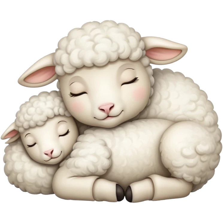 Little lamb sleeping  emoji