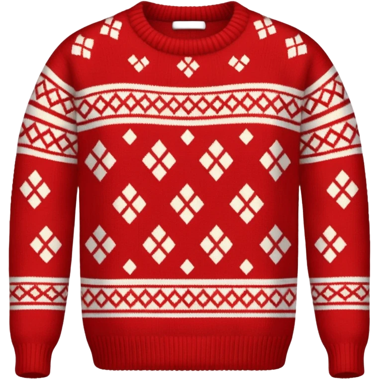 patterned red sweater emoji