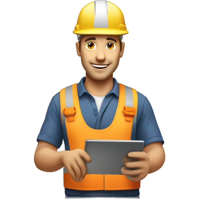 electrician with tablet emoji