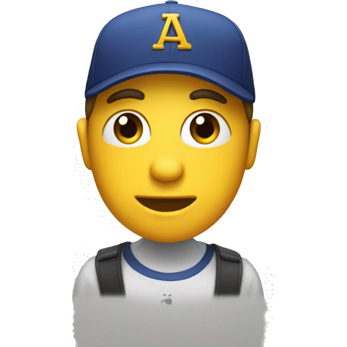 Emoji with LA hat emoji