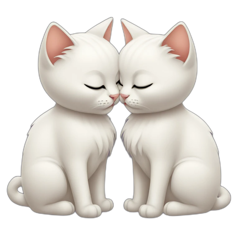Two cats kissing emoji