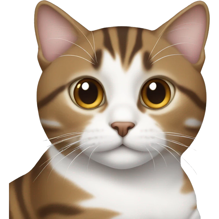 Brown and white tabby laying  emoji