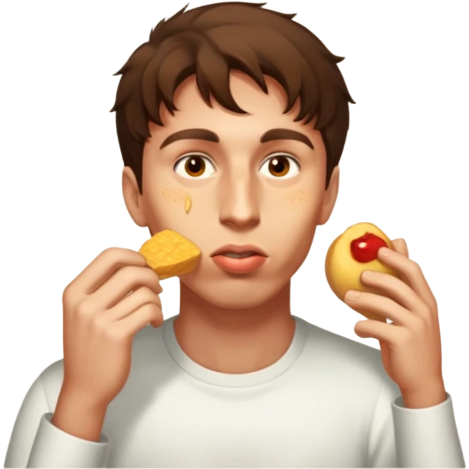 male eating  emoji
